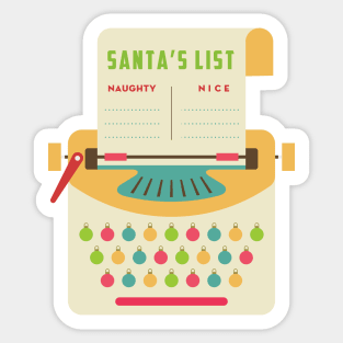 Santa's List Sticker